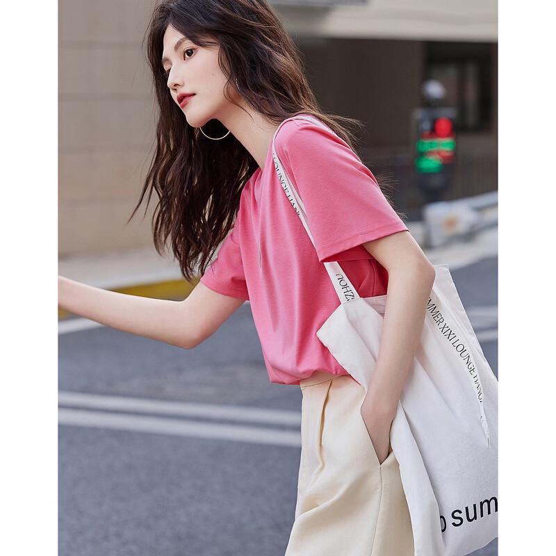 Demana Women's Short Sleeve Heart Patch T-Shirt