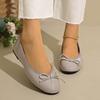 Pantofi sport damă din piele naturală, stil coreean, cu bowknot, stil elegant, mocasini, vară și toamnă, flats, 2023