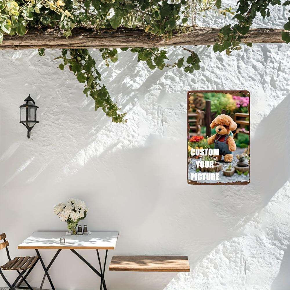 Customizable Vintage Iron Wall Art Personalized Photo Text Indoor Outdoor Decor Housewarming Gift
