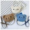2022 New Plush Women's Bag Cute Bear Head Shoulder Bag For Fashionable Girls