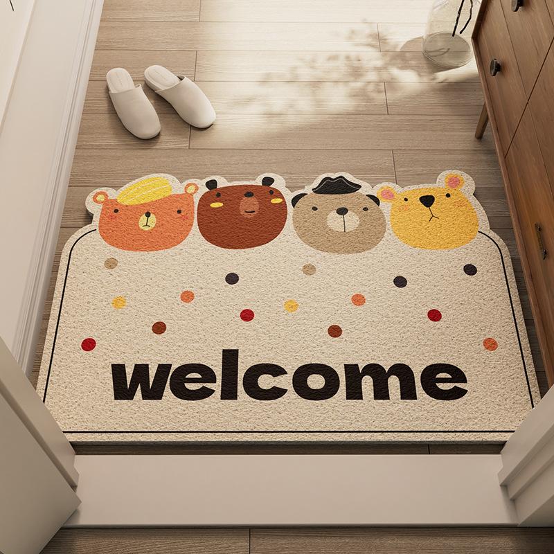 Light Luxury Home Floor Mat Door Entry Floor Mat Can Be Cut Silk Ring Floor Mat, Dirt-Resistant And Easy To Take Care Of Floor Mat Non-Slip Mat