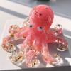 Natural Crystal Gravel Octopus Statue Dropper Resin Reiki Stone Garden Statue Ornaments Office Tabletop Bar Decorative Fun Gift