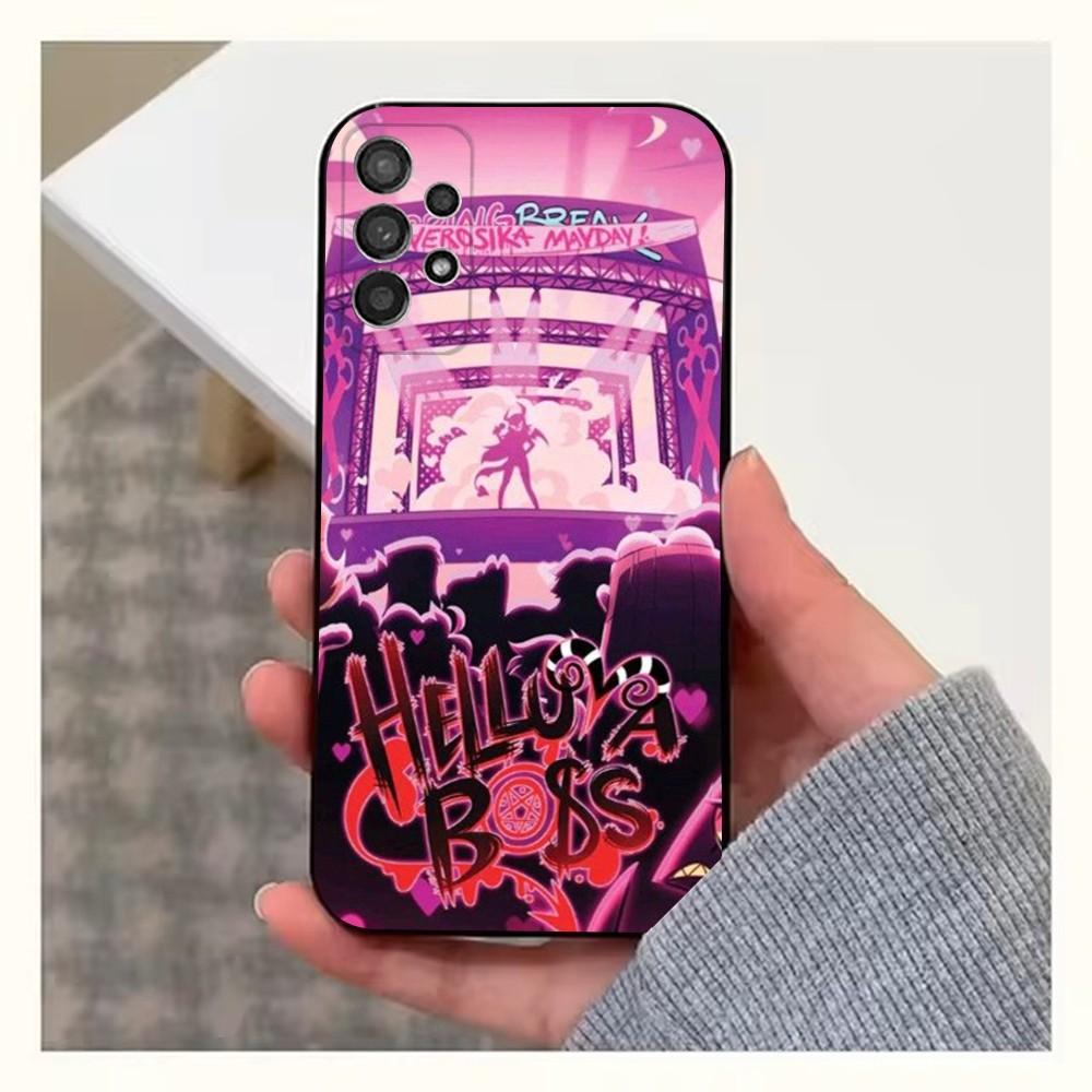 Anime H-Helluva B-Boss Phone Case For Samsung S25,S24,S23,S22,S20,S21,S10,Ultra,Plus,Lite,FE,Soft Silicone Black Cover