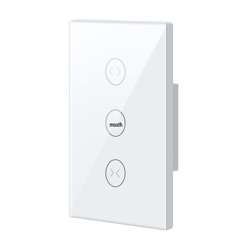 Graffiti US WiFi Smart Curtain Switch with Alexa Voice Control and Mobile App, Wall Touch Panel.