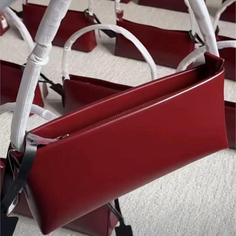 JIAERDI Retro Red Underarm Bag Women Simple Leather Large Capacity Shoulder Bag Ladies Fashion Versatile Luxury Handbag Chic New