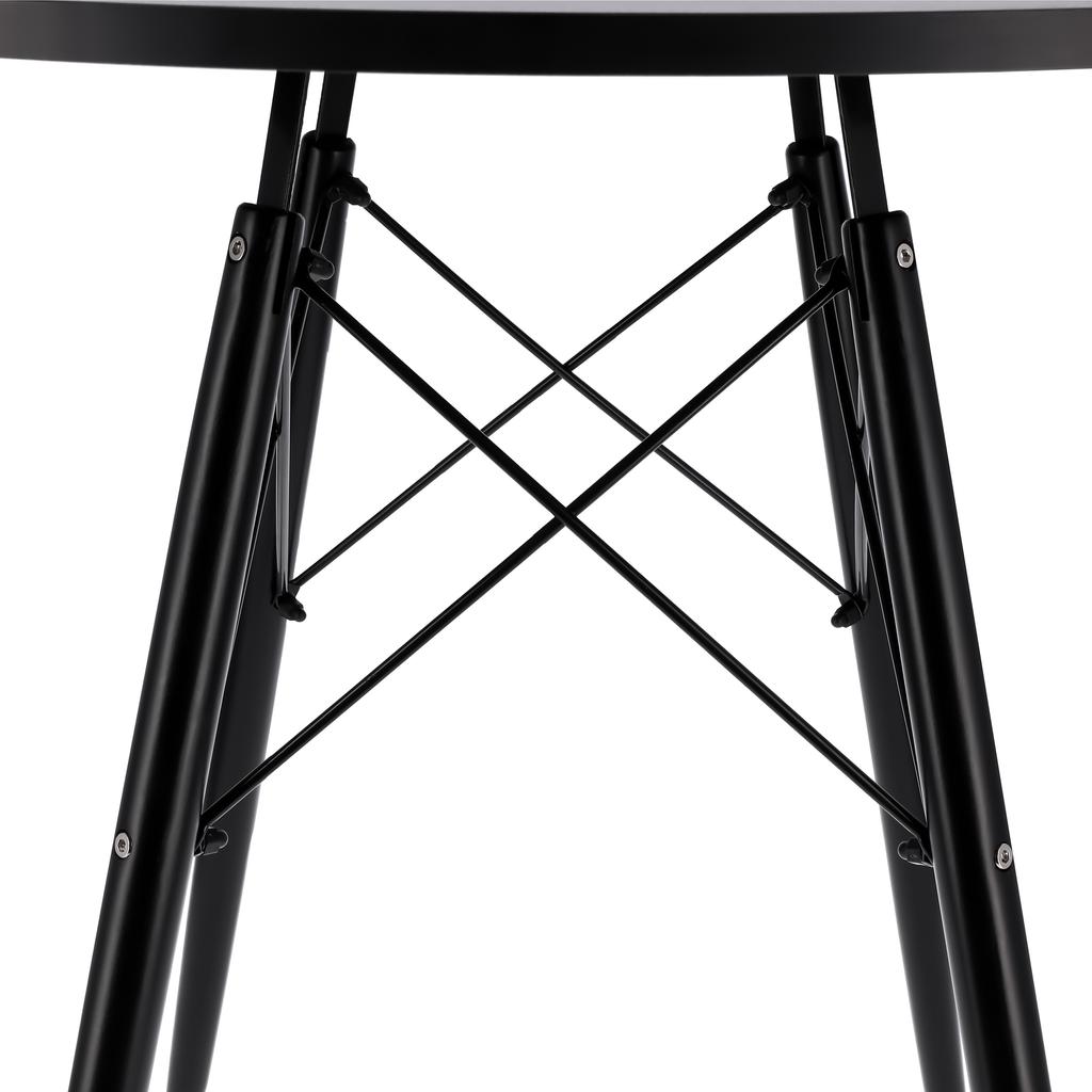 Modern Scandinavian Black Round Table For Living Room Dining Room Kitchen