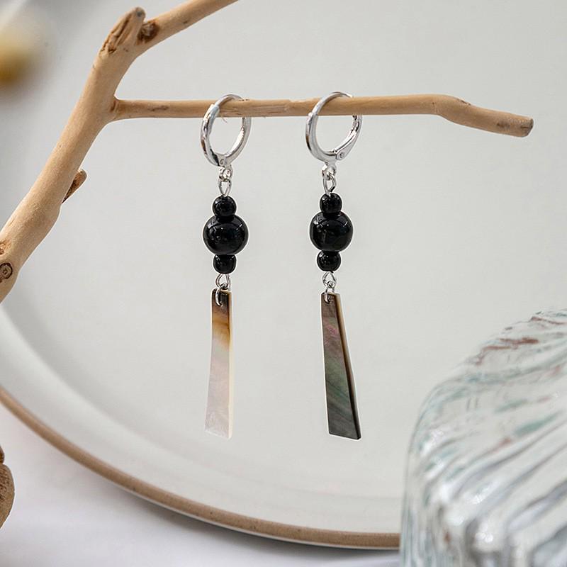 Boucles d'oreilles gland perle en forme d'éventail:  Pendentif Boucle de Paix Style Chinois Rétro pour Costumes Hanfu