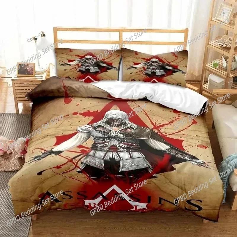 New Game A-Assassin S Creed Art Bedding Set Bedroom Soft Modern Bedspreads Comefortable Kids Duvet Cover Quilt Cover Pillowcase