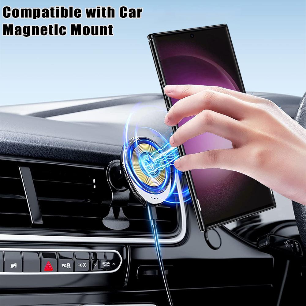 For Samsung Galaxy S24 Ultra Case Kickstand PC+TPU Magnetic Phone Cover