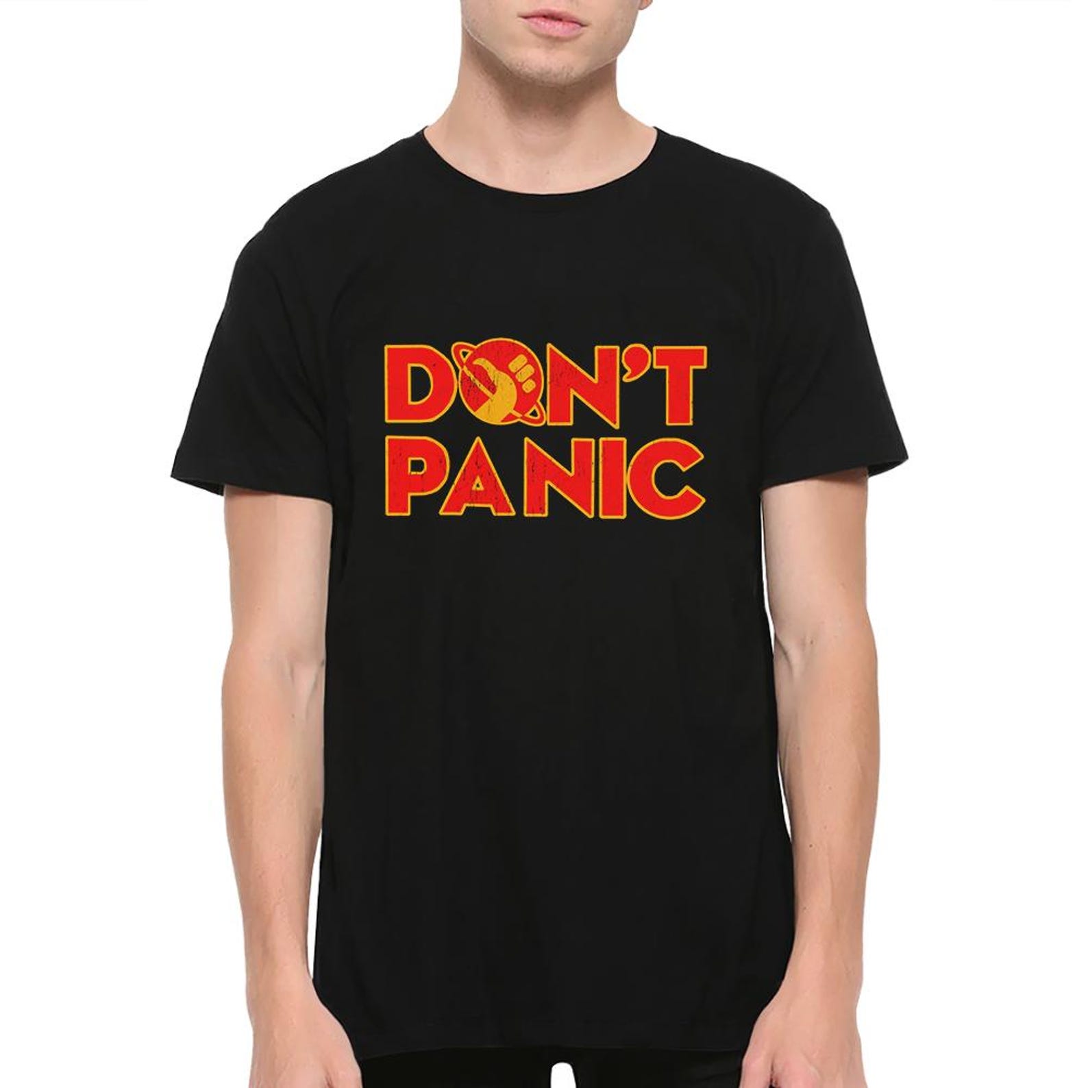 Don t Panic The Hitchhiker s Guide to the Galaxy T-Shirt, Vintage Tee, Men s Women s Sizes L
