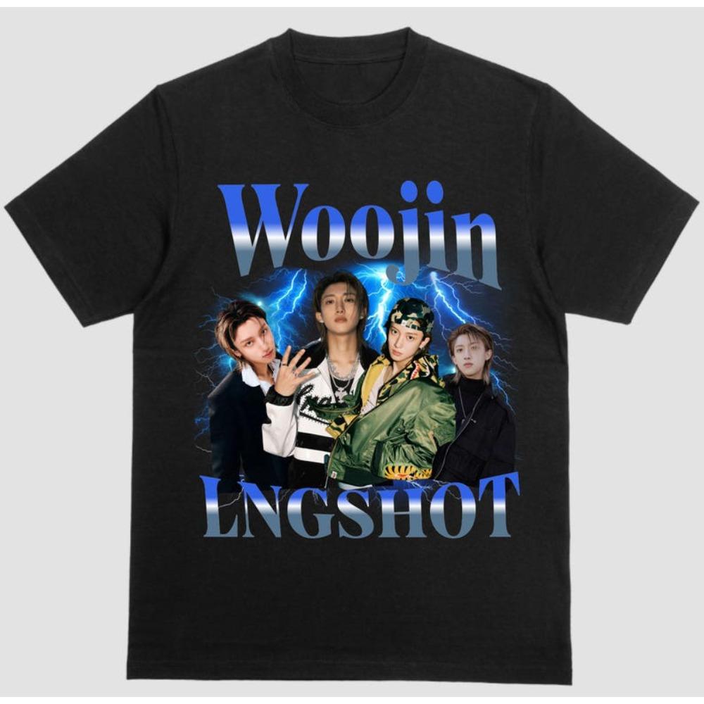 

LNGSHOT Woojin Band T-Shirt, 90s Bootleg Tee Concert Tee S