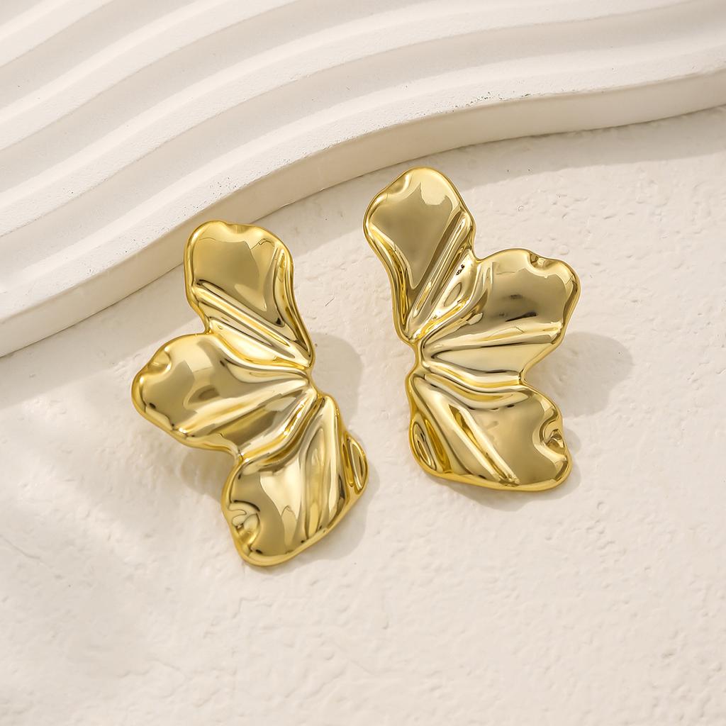 Irregular Design Flower Shape, Shi Earrings Personalized Creative Shape Elegant Earrings