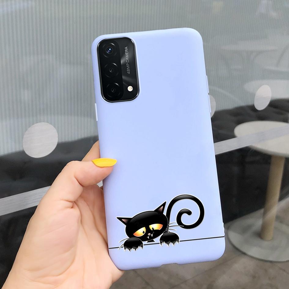 A74 Fodral För OPPO A74 CHP2219 Fodral Lyxigt Fjäder Dinosaurie Daisy Mönster Bakre Skydd För OPPO A74 5G CPH2197 A 74 Mjuk Capa