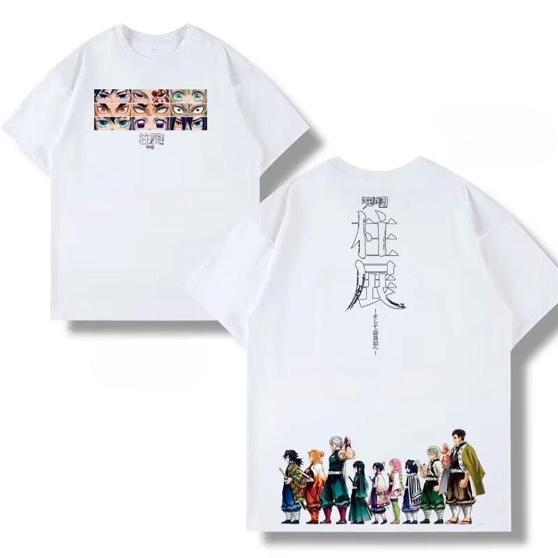 Demon Slayer Anime Printing Oversized Cotton Tshirt Men and Women Comfortable Fashion Street Y2K Summer Trend Harajuku Tshirt