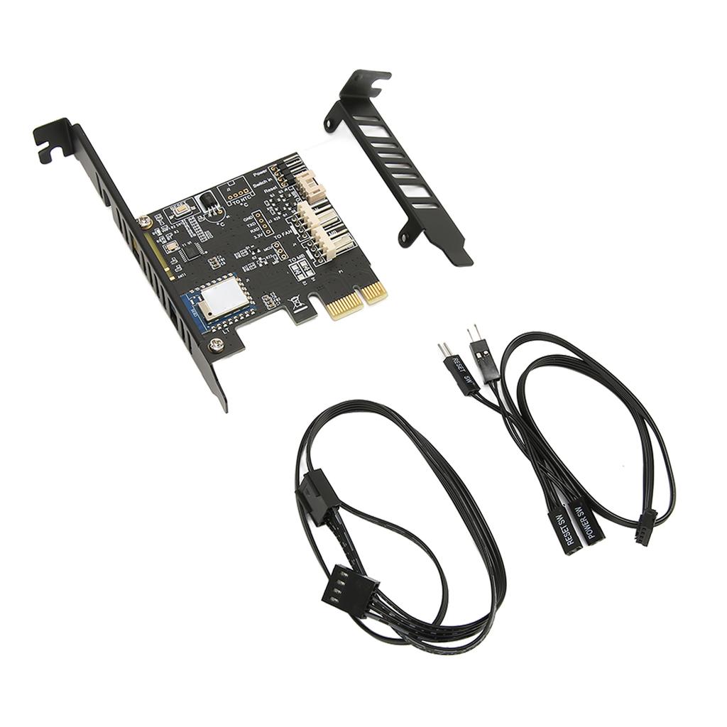 PC Remote Switch Card Remote Control Temperature Detection Fan Speed Support 2.4G PCIE 1X Interface