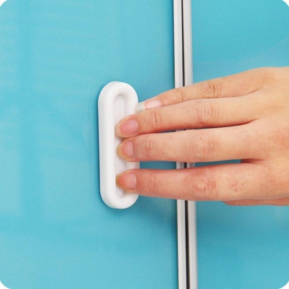 Self-adhesive Oval Door Handles Door Knobs Cabinet Drawer Handles Sliding Door Handle  Glass