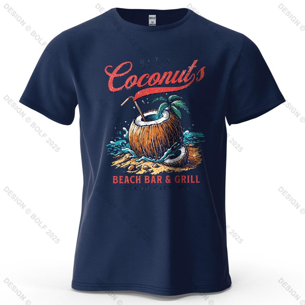 Men's Beach Outings Graphic Short Sleeve T-Shirt Vintage Printed Tops Tee for Women Summer Casual Sportswear