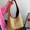 Retro Straw Shoulder Bag Stylish Simple Beach Travel Vacation Tote Bag Women Casual Versatile Handbag Summer New Underarm Bag
