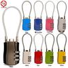 Anti-Theft Motorcycle Helmet Password Padlock with Extended Steel Wire for Bikes and E-Vehicles