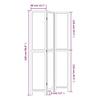 3 Piece Room Divider White Solid Paulownia Wood