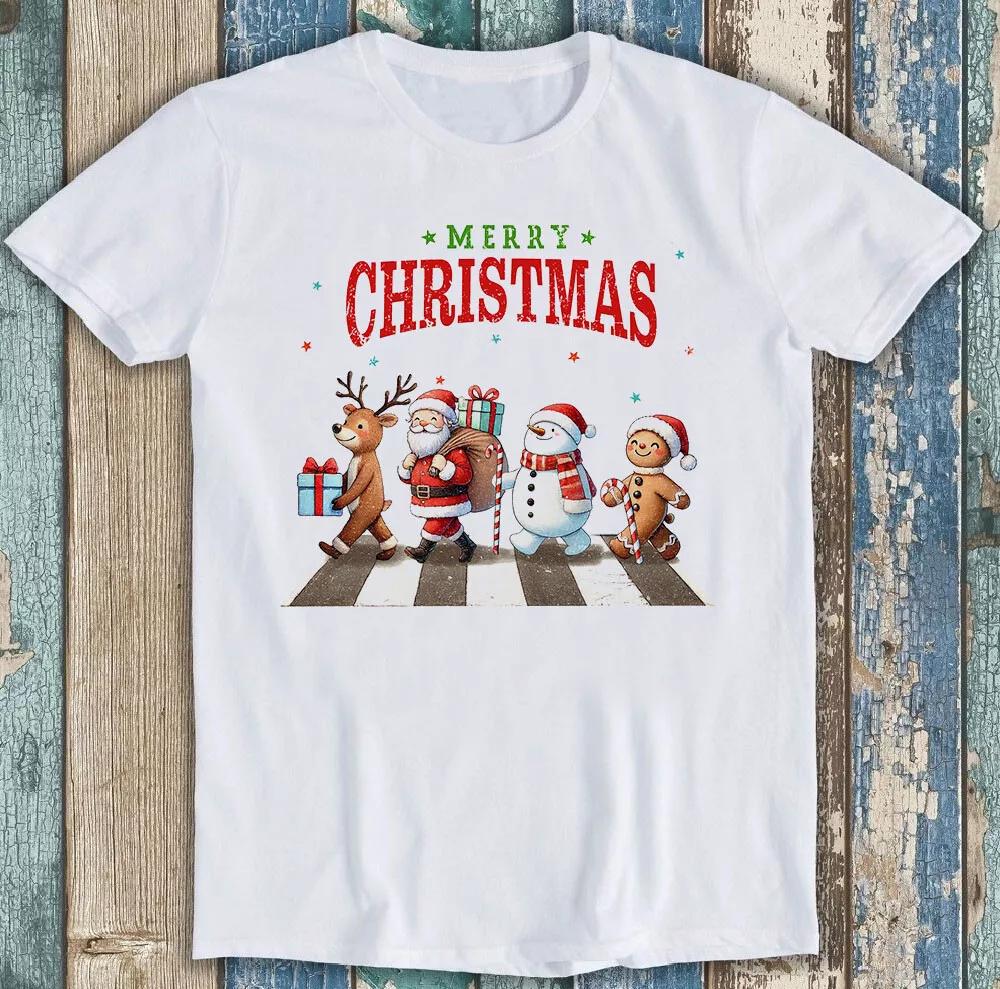 

Christmas Reindeer Santa Snowman Gingerbread Funny Gift Tee T Shirt M1757 4XL