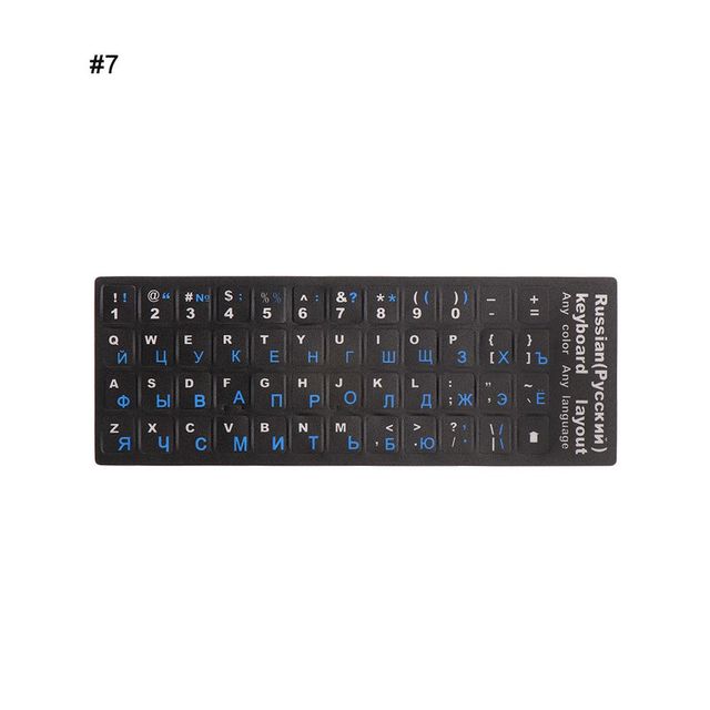 Mehrsprachige Tastaturaufkleber Spanisch/Englisch/Russisch/Deutsch/Arabisch/Italienisch/Japanische Buchstabenersatz für Laptop PC Notebook
