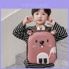 Adorable Cartoon Style Kids Backpack In Trendy Pink And Blue For School Fun