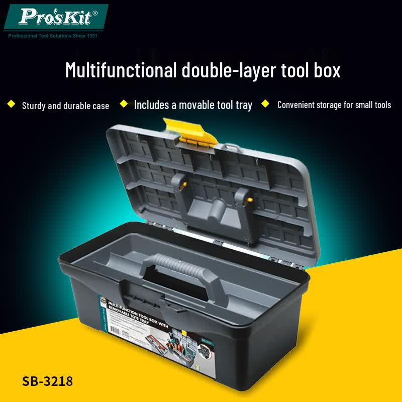 Pro skit SB-3218 Multifunction Double-Layer Tool Box Set
