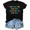 Women Mama T Shirt_ It's Me, Hi, I'm The Cool Mom, It's Me Shirt Funny Mom Tops Casual Mothers Gift Tees