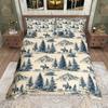 Homewish Western Cowboy Duvet Cover Set Rustic Farmhouse Comforter Cover Set Country Life Bed Set