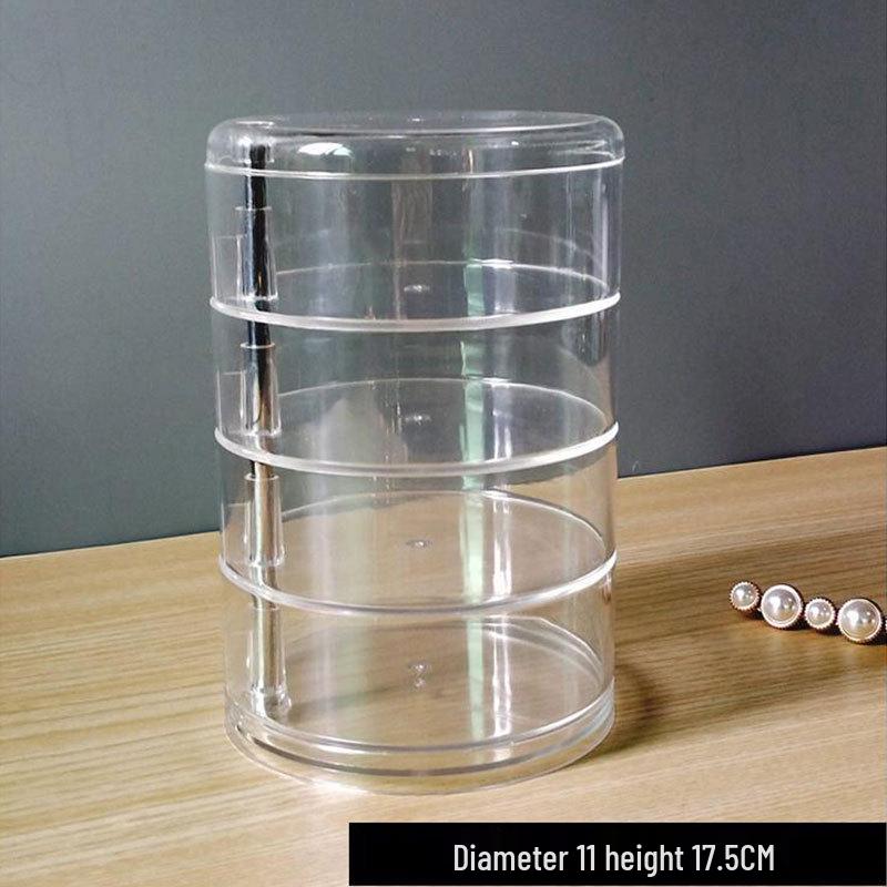 Transparent Multi-Layer Rotating Jewelry & Makeup Storage Organizer