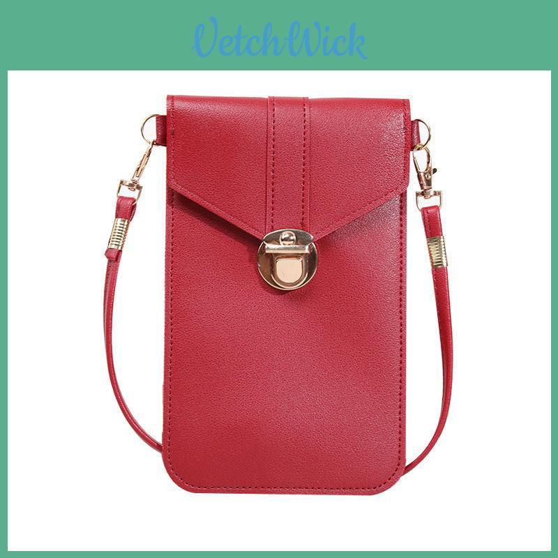 Stylish And Versatile Pu Phone Bag For Women Touchscreen Hook Mini Fashionable Student Multipurpose Wallet Arrival)