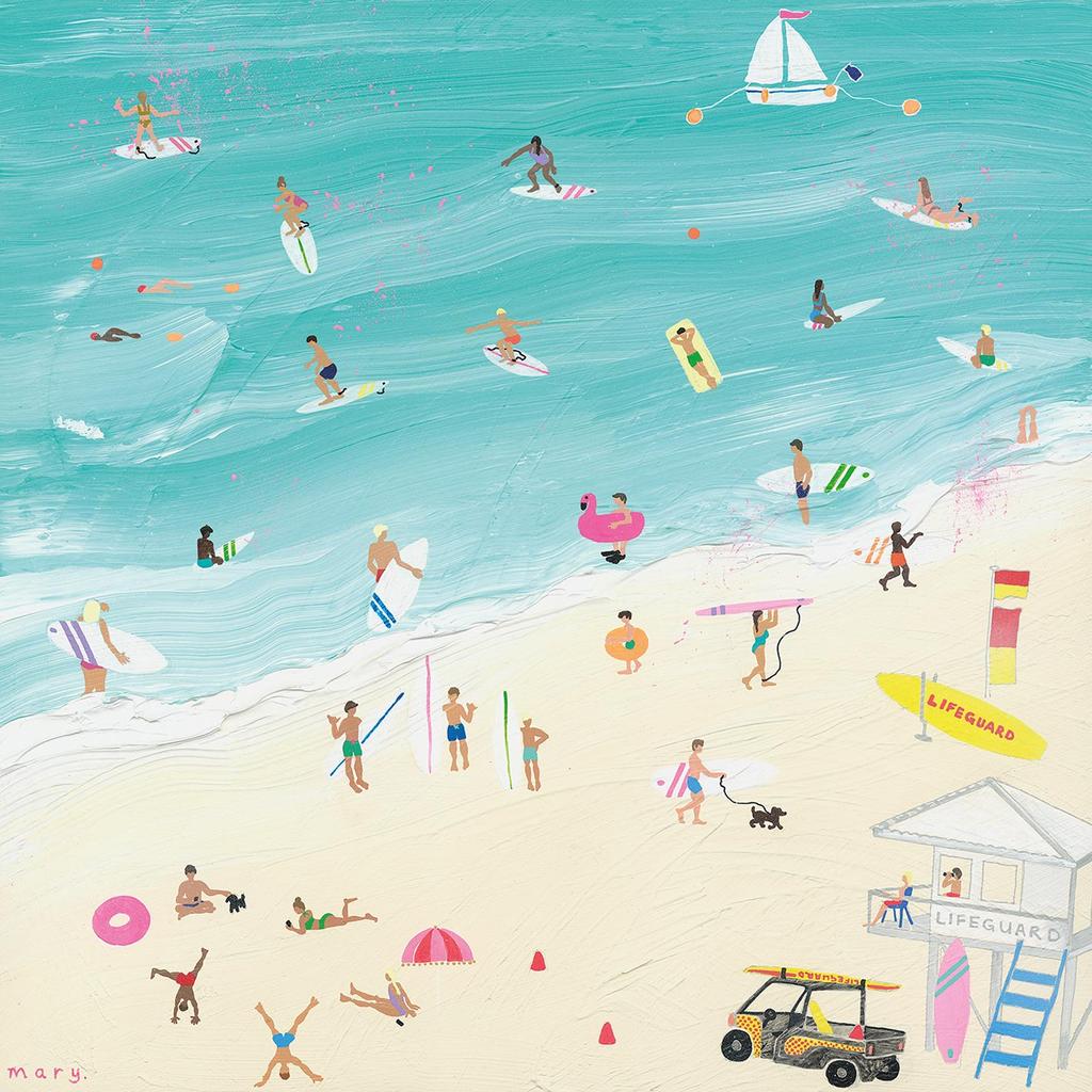 Mary Donald Surf´s Up Australia Wooden Block