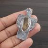 Natural Red Bloodstone Gemstone 925 Sterling Silver Jewelry  Pendant 2.06" AJP-2277