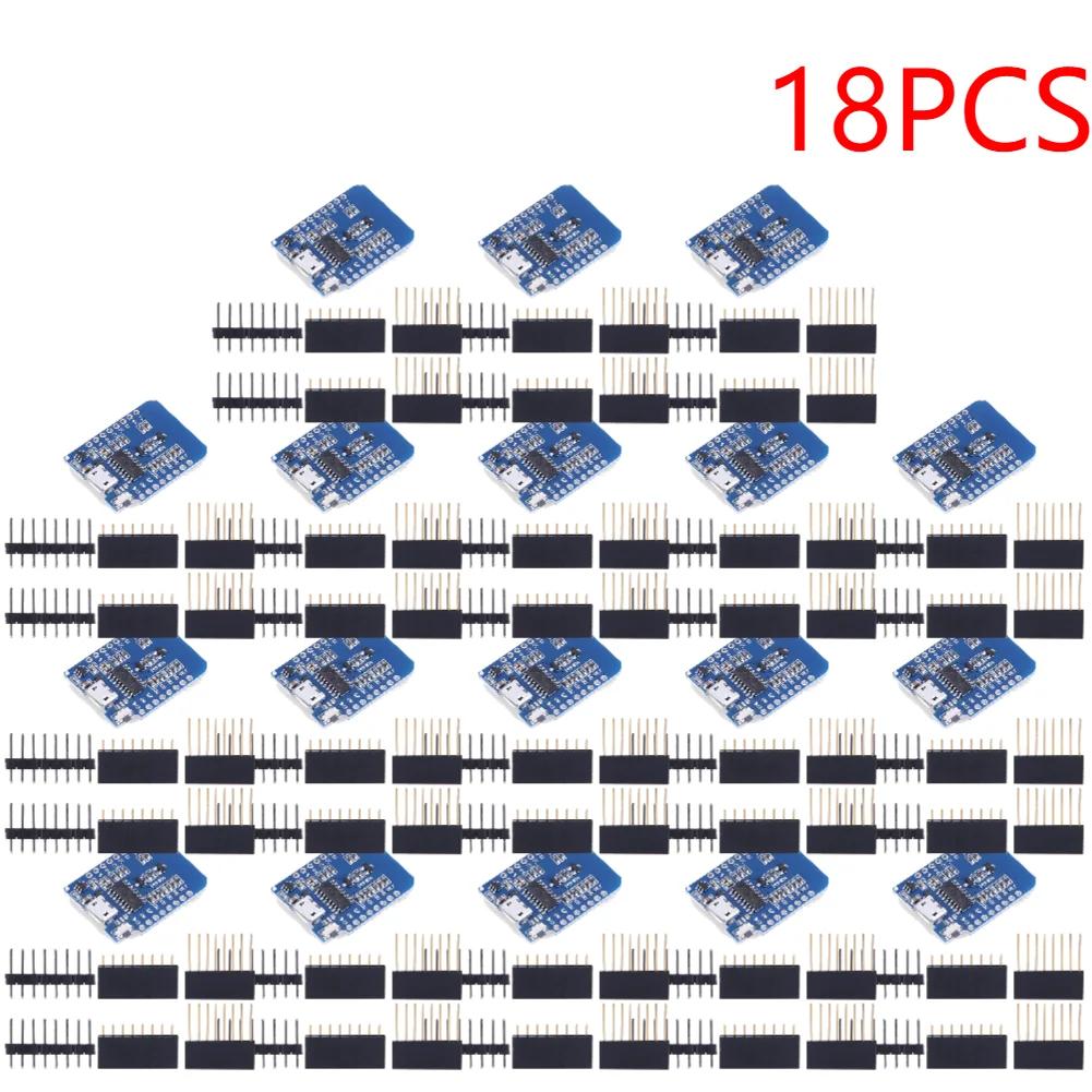 1-20PCS ESP8266 D1 Mini WIFI Development Board ESP-12F CH340G CH340 V2 Usb Wemos D1 Mini Nodemcu Lua Iot Board 3.3V Met Pins