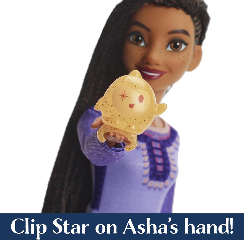 Mattel Disney Asha of Rosas Sings Wish Fashion Doll & Star Figure - Poseable with Removable Clothing - Sings "This Wish" in English