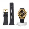 Νέο Σιλικονούχο Λουράκι Ρολογιού Για Casio GM110 GM-110 Λουράκι G-SHOCK GM-110GB Αδιάβροχο Μαλακό Λαστιχένιο Λουράκι Ρολογιού 16mm Μαύρο Ατσάλινο Μπρασελέ