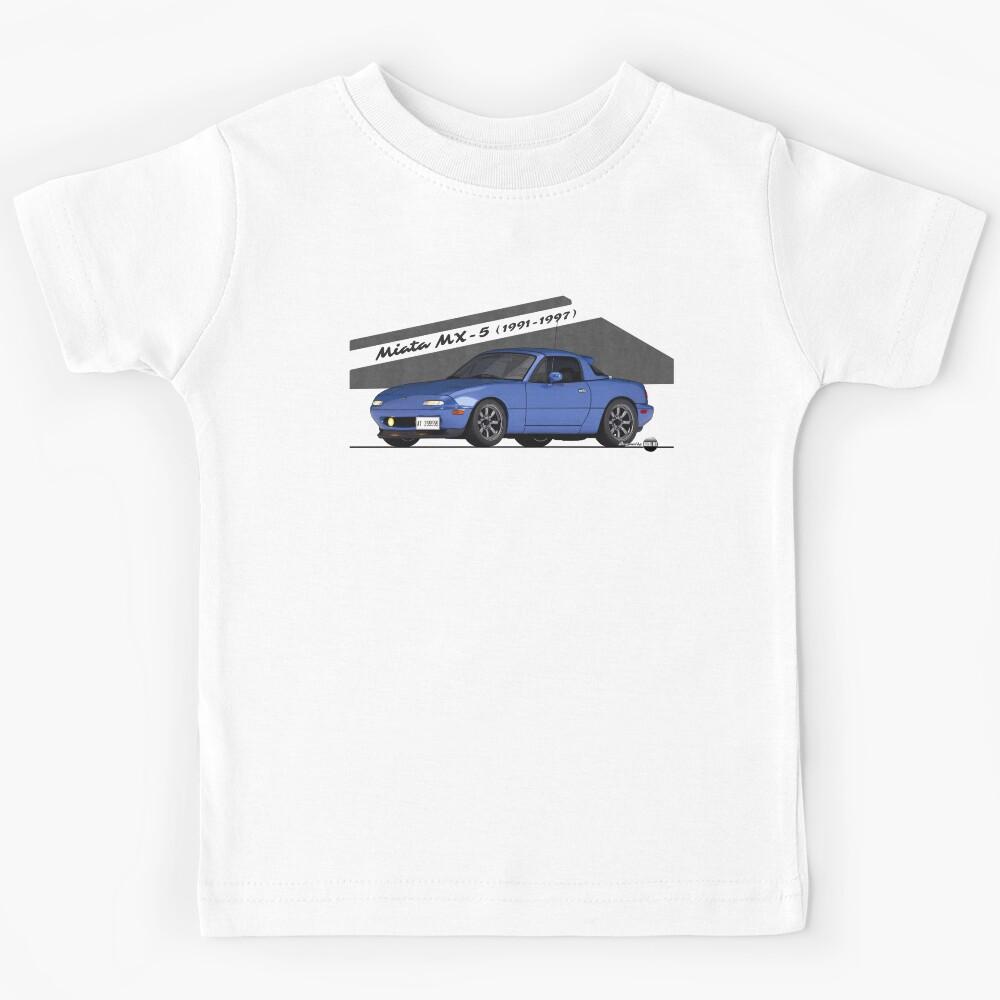 Miata - MX-5 NA 1991-1997 (Laguna blue mica) - Small Car, Big Smile Kids T-Shirt 130
