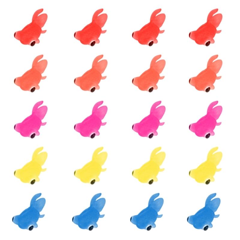 

20Pcs Goldfish Pet Fish for Cat Toy Fish Swimming in Water Cats Drink More Mini Goldfishi Toy Novelty Waterproof Toy XS