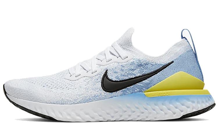 Nike Epic React Flyknit 2  White Light Blue  Women s BQ8927-106 35.5