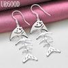 925 Sterling Silver Fish Pendant Earrings Wedding Jewelry