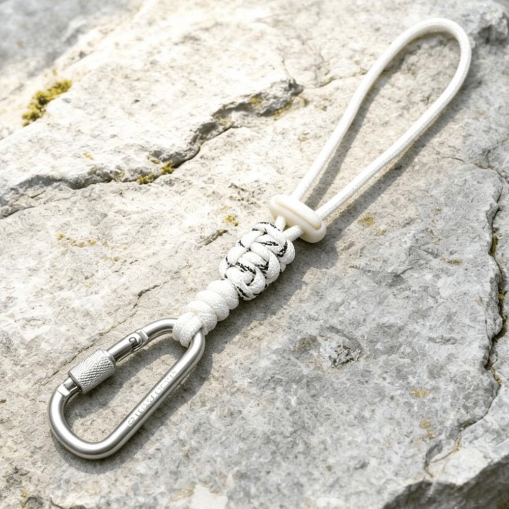 Braided Rope Water Bottle Lanyard Zinc Zinc Alloy Carabiner Hook Essential Key Chain Lanyard Mountaineering