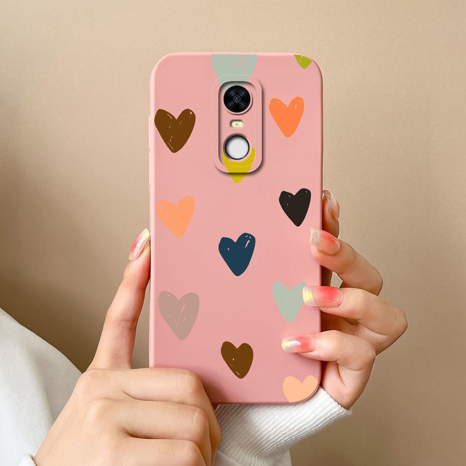For Redmi Note 5 7 7S 8 9 9S 9T 10 10S 10T K80 Pro Max Plus Phone Cases Fashion Love Heart Pattern Liquid Silicone Protective Covers For Redmi Housing