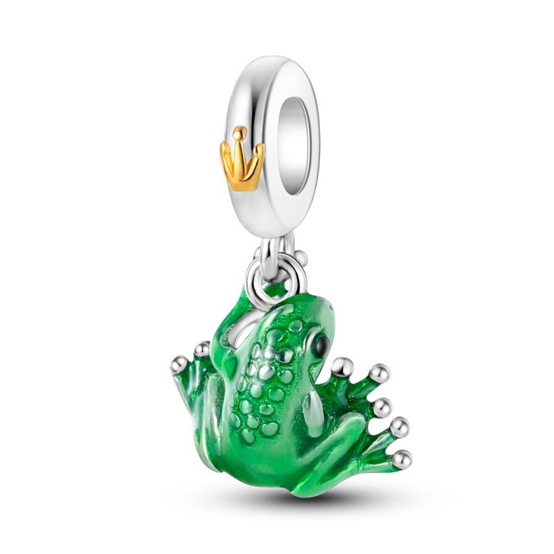 S925 Silver Ocean  Dolphin Whale Pendant Beaded Bracelet Necklace DIY Jewelry Set