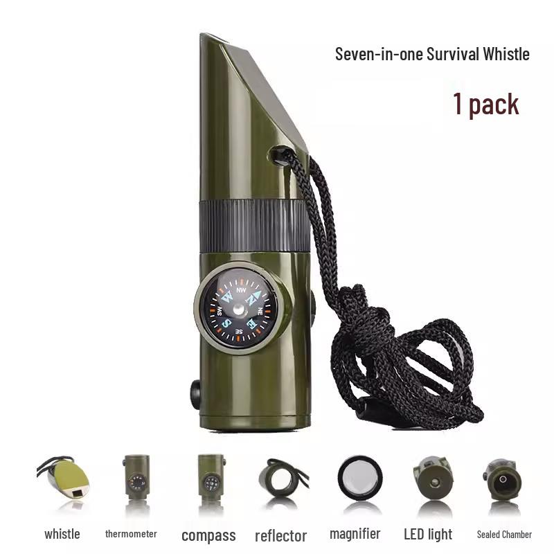 Jing Wu Rong 7-in-1 Emergency Survival Whistle