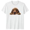Cute Bloodhound Dog Breed Peek A Boo TShirt Animal Lover Gift