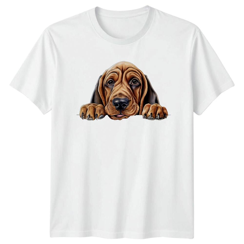 Cute Bloodhound Dog Breed Peek A Boo TShirt Animal Lover Gift S