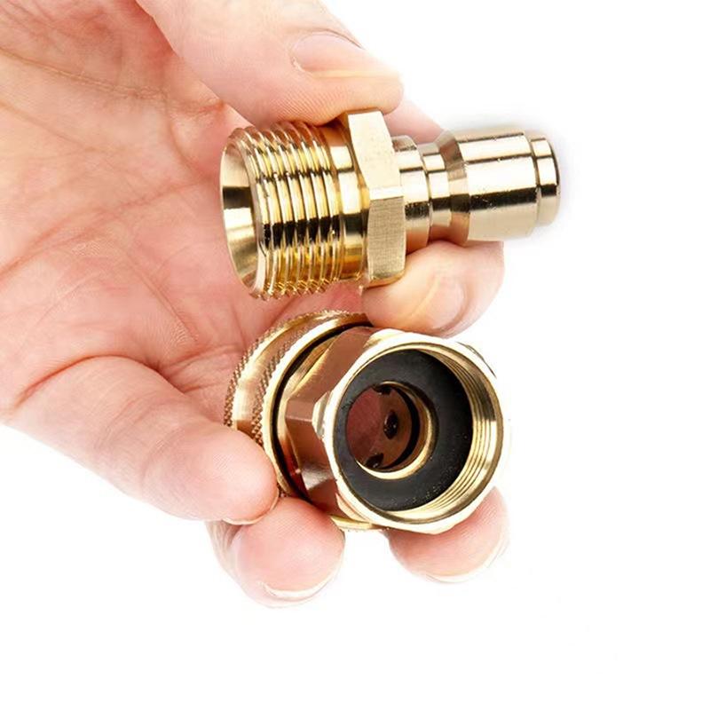 M22X15 Copper Adapter Quick Connect Kits For High Pressure Wash Machine Water Outlet Set For M22 Car Washer Gun Pipe Accessories