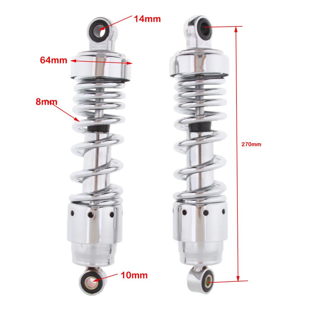 Rear Fork Suspension Shock Assy Metal Motorcycle Shock Absorber 27cm for Honda GN250 CA250 SR Replacement