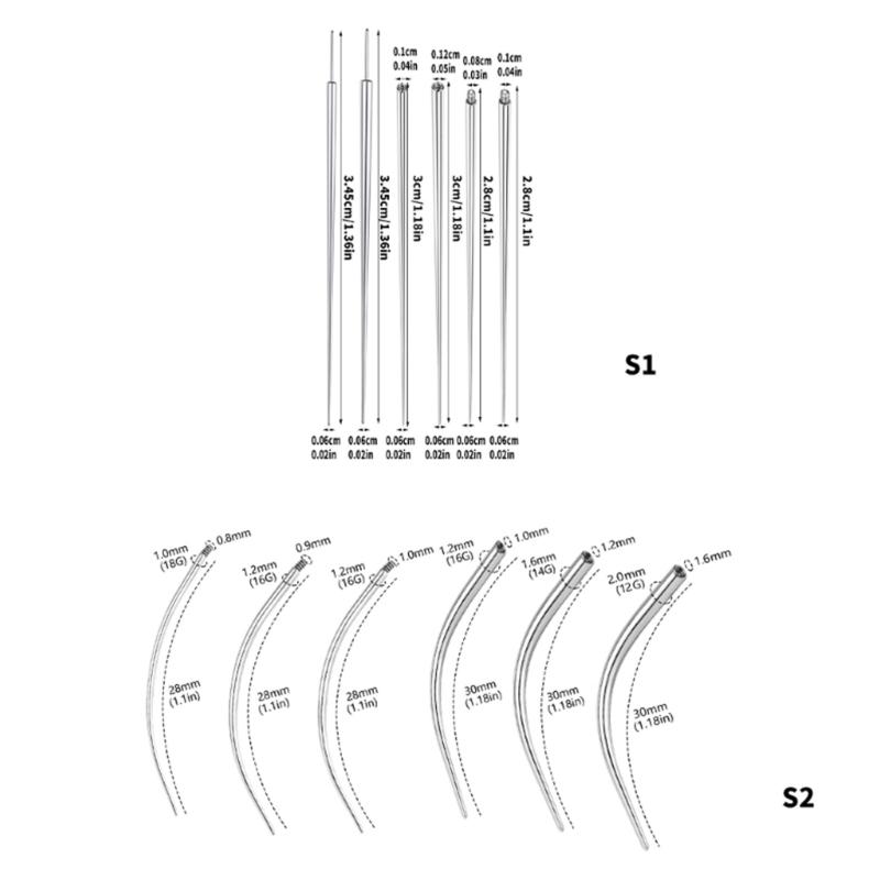 Set di Pinze Strumenti per Piercing Gioielli per il Corpo in Acciaio Inossidabile per Anelli per Orecchio Naso Labbra con Perni a Vite e Senza Filettatura